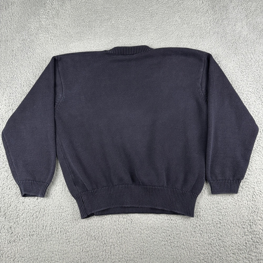 Vintage Guess Sweater Adult Medium Black Spell Out Flowers Embroidred 90s - Picture 6 of 6